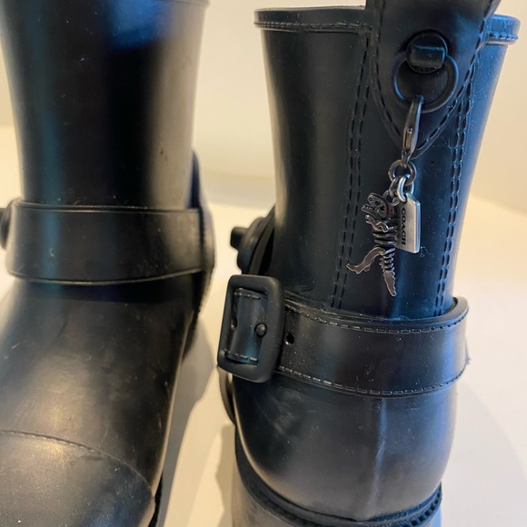 Black Coach waterproof biker boots - Picture 3 of 12